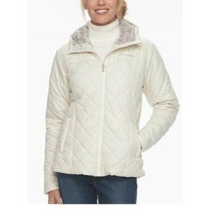 Columbia Women's Medium Coat Quilted cream Warm Fu